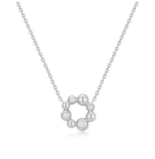  Melodic Poet - Halsketten mit Stein - Silber / rhodiniert - Zirkonia - 48cm
